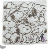 SNOOPY 史努比首字母毛巾手帕 【A】女士手巾 約25cm PEANUTS (花生) SNOOPY